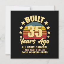 Vor 35 Jahren Originalteile 35. Geburtstag