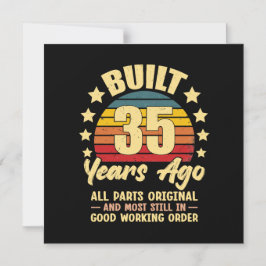 Vor 35 Jahren Originalteile 35. Geburtstag Magneteinladung