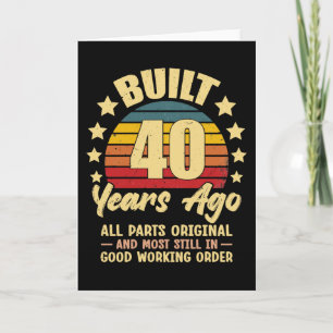 Vor 40 Jahren Alle Teile Original 40. Geburtstag Karte