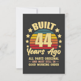 Vor 44 Jahren Alle Teile Original 44. Geburtstag Einladung