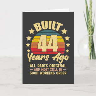 Vor 44 Jahren Alle Teile Original 44. Geburtstag Karte