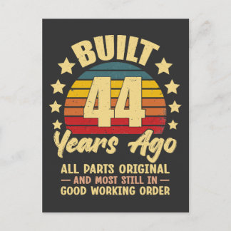 Vor 44 Jahren Alle Teile Original 44. Geburtstag Postkarte