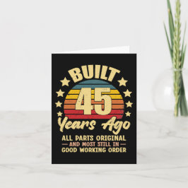 Vor 45 Jahren Alle Teile Original 45. Geburtstag Karte