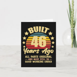 Vor 46 Jahren gebaut, alle Teile original, 46. Geb Karte
