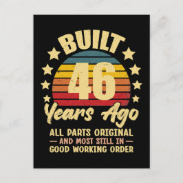 Vor 46 Jahren Gebaut Alle Teile Original 46. Gebur Postkarte