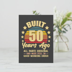 Vor 50 Jahren Gebaut Alle Teile Original 50. Gebur Einladung