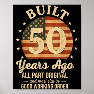 Vor 50 Jahren Gebaut Lustiger 50. Geburtstag USA-F Poster