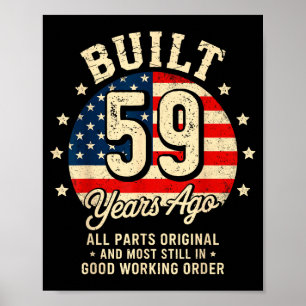 Vor 59 Jahren Gebaut Lustiger 59. Geburtstag Vinta Poster