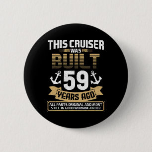 Vor 59 Jahren Gebaut Vintage 59 Jahre Alt 59. Gebu Button