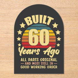 Vor 60 Jahren Gebaut Alle Teile Original 60. Gebur Acryleinladungen
