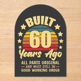 Vor 60 Jahren Gebaut Alle Teile Original 60. Gebur Acryleinladungen