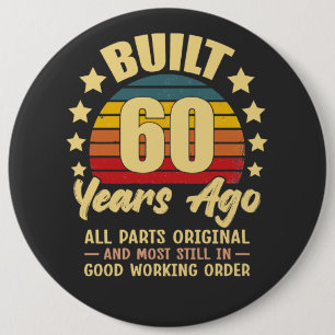 Vor 60 Jahren Gebaut Alle Teile Original 60. Gebur Button