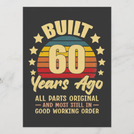 Vor 60 Jahren Gebaut Alle Teile Original 60. Gebur Einladung