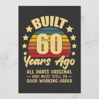 Vor 60 Jahren Gebaut Alle Teile Original 60. Gebur Einladung