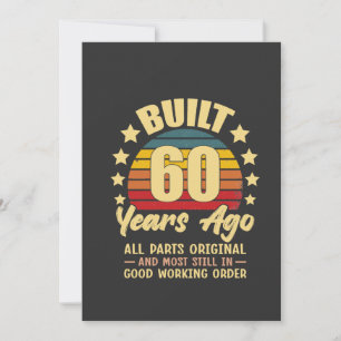 Vor 60 Jahren Gebaut Alle Teile Original 60. Gebur Karte