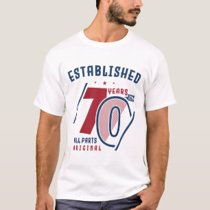 Vor 70 Jahren gegründet Geburtstagsgeschenk Idee T-Shirt