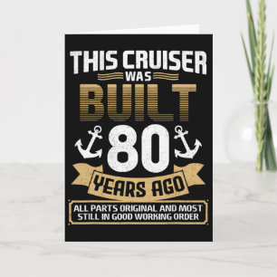 Vor 80 Jahren Gebaut Vintage 80 Jahre Alt 80. Gebu Karte