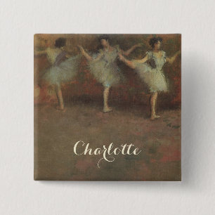 Vor dem Ballett von Edgar Degas, Vintage Kunst Button