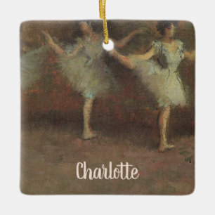 Vor dem Ballett von Edgar Degas, Vintage Kunst Keramikornament