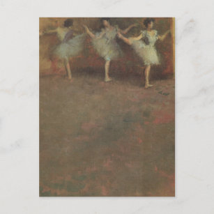 Vor dem Ballett von Edgar Degas, Vintage Kunst Postkarte