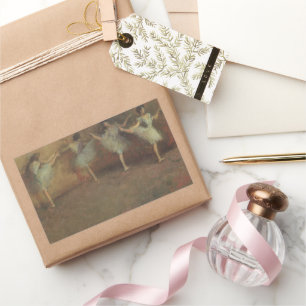 Vor dem Ballett von Edgar Degas, Vintage Kunst Rechteckiger Aufkleber
