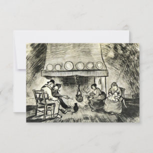 Vor dem Feuerplatz - Gogh Dankeskarte