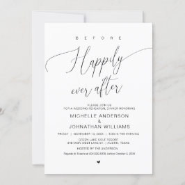 Vor dem glücklichen Ever nach Hochzeit Probe Abend Einladung