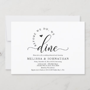 Vor dem glücklichen Ever nach Hochzeit Probe Abend Einladung