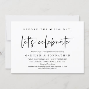 Vor dem großen Tag, Hochzeitsessen Probe Einladung