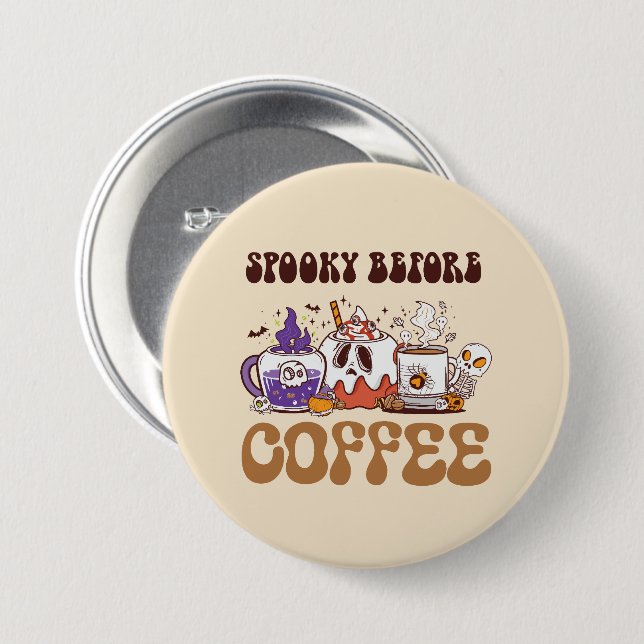 vor dem Kaffee heiß Button (Vorne & Hinten)