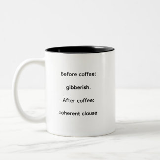 Vor dem Kaffee: Kauderwelsch ToLN Tasse