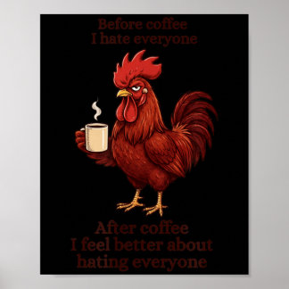 Vor dem Kaffee Nach dem Kaffee Lustiger S Humor He Poster