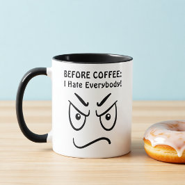 Vor dem Kaffee vs. Nach dem Kaffee Introvertierten Tasse