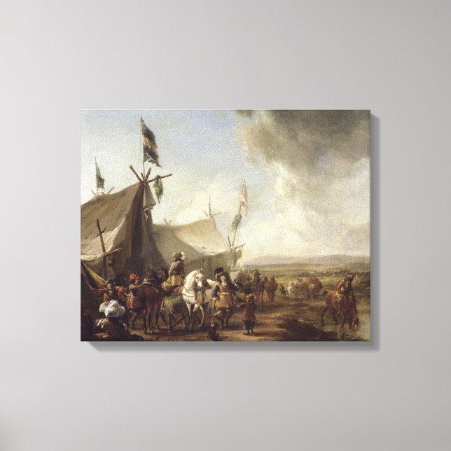 Vor dem Marktzelt Leinwanddruck (Vorderseite)