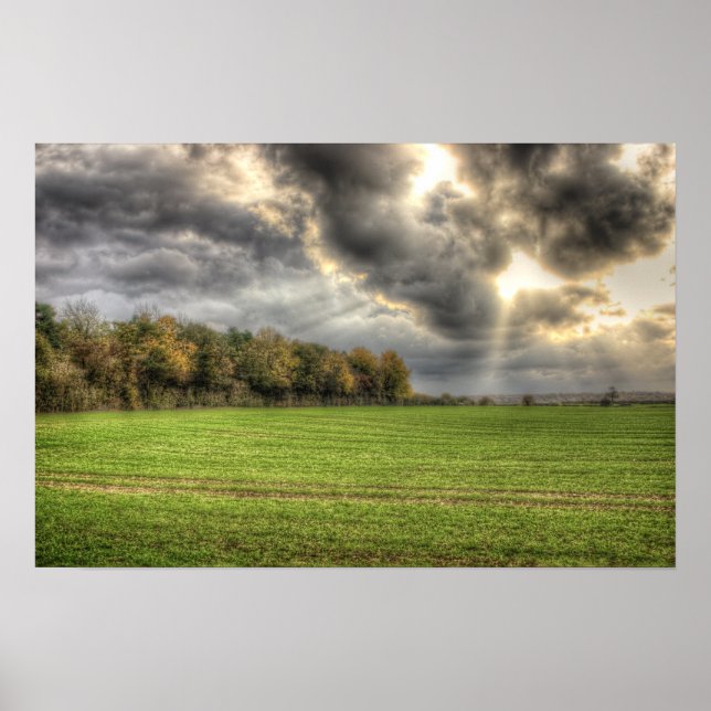 Vor dem Regen Landschaft Poster drucken (Vorne)