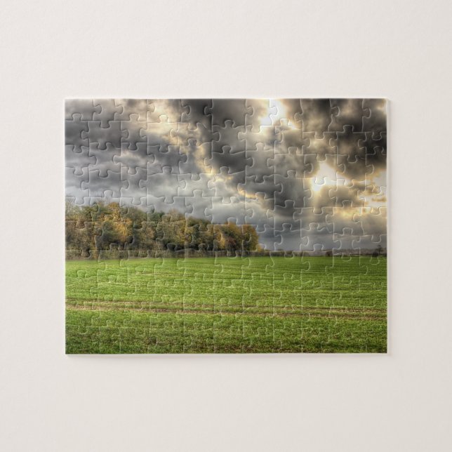 Vor dem Regen-Landschafts-Puzzlen Puzzle (Horizontal)