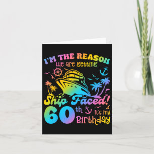 Vor dem Schiff steht mein 60. Geburtstag Kreuzfahr Karte