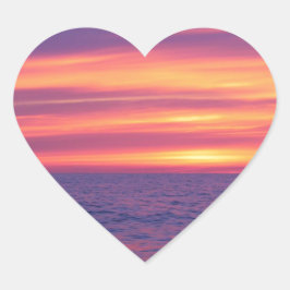 Vor dem Sonnenaufgang Herz-Aufkleber