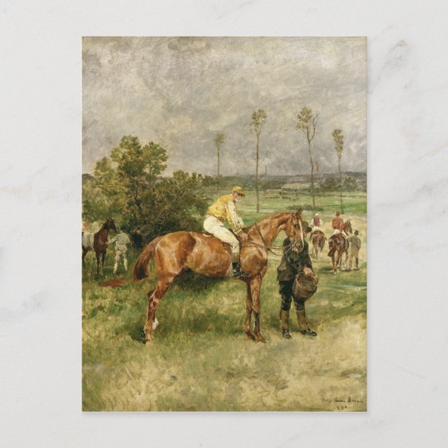 Vor dem Start, 1890 Postkarte (Vorderseite)