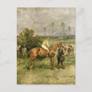 Vor dem Start, 1890 Postkarte