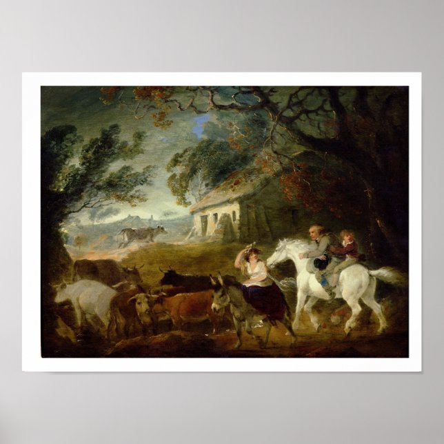 Vor dem Sturm, 1805 (Öl auf Tafel) Poster (Vorne)