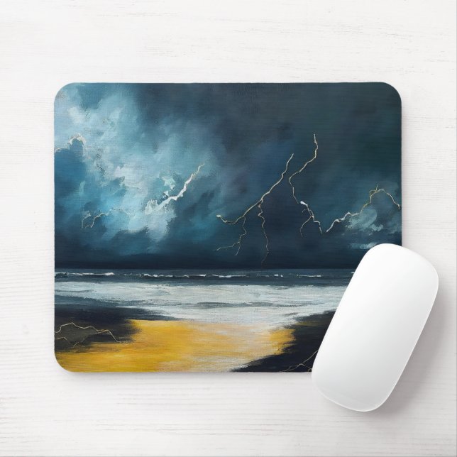 Vor dem Sturm – Abstrakte Meereslandschaft Mousepad (Mit Mouse)