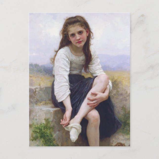 Vor dem Tod von William Bougereau Postkarte (Vorderseite)