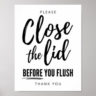 Vor der Flush die nahe Lende verringern Poster