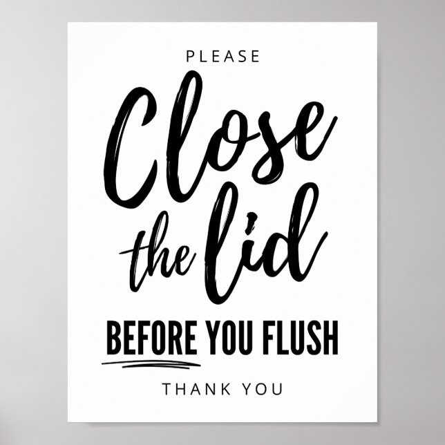 Vor der Flush die nahe Lende verringern Poster (Vorne)
