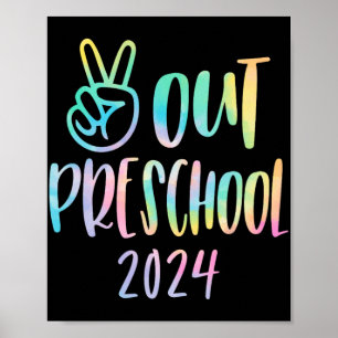 Vor der Gefärbte Krawatte Abschluss am letzten Sch Poster