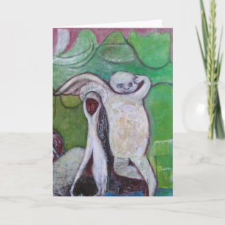 Vor der Grußkarte des Orchard Karte