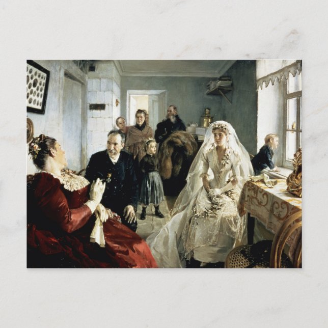 Vor der Hochzeit, 1880er Postkarte (Vorderseite)