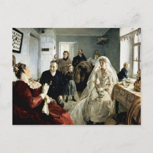 Vor der Hochzeit, 1880er Postkarte