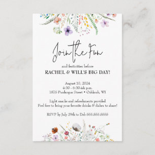 Vor der Hochzeitsfeier Begleitkarte